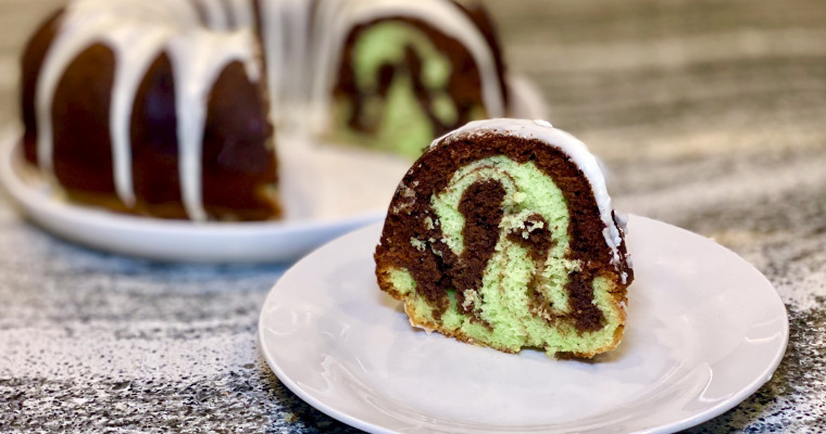 Chocolate Pistachio Swirl Cake